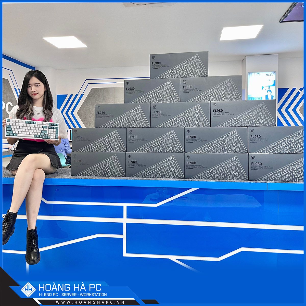 Bàn phím cơ FL-Esports FL980 CPS Aqua Green (Kailh Box Red Switch)-2