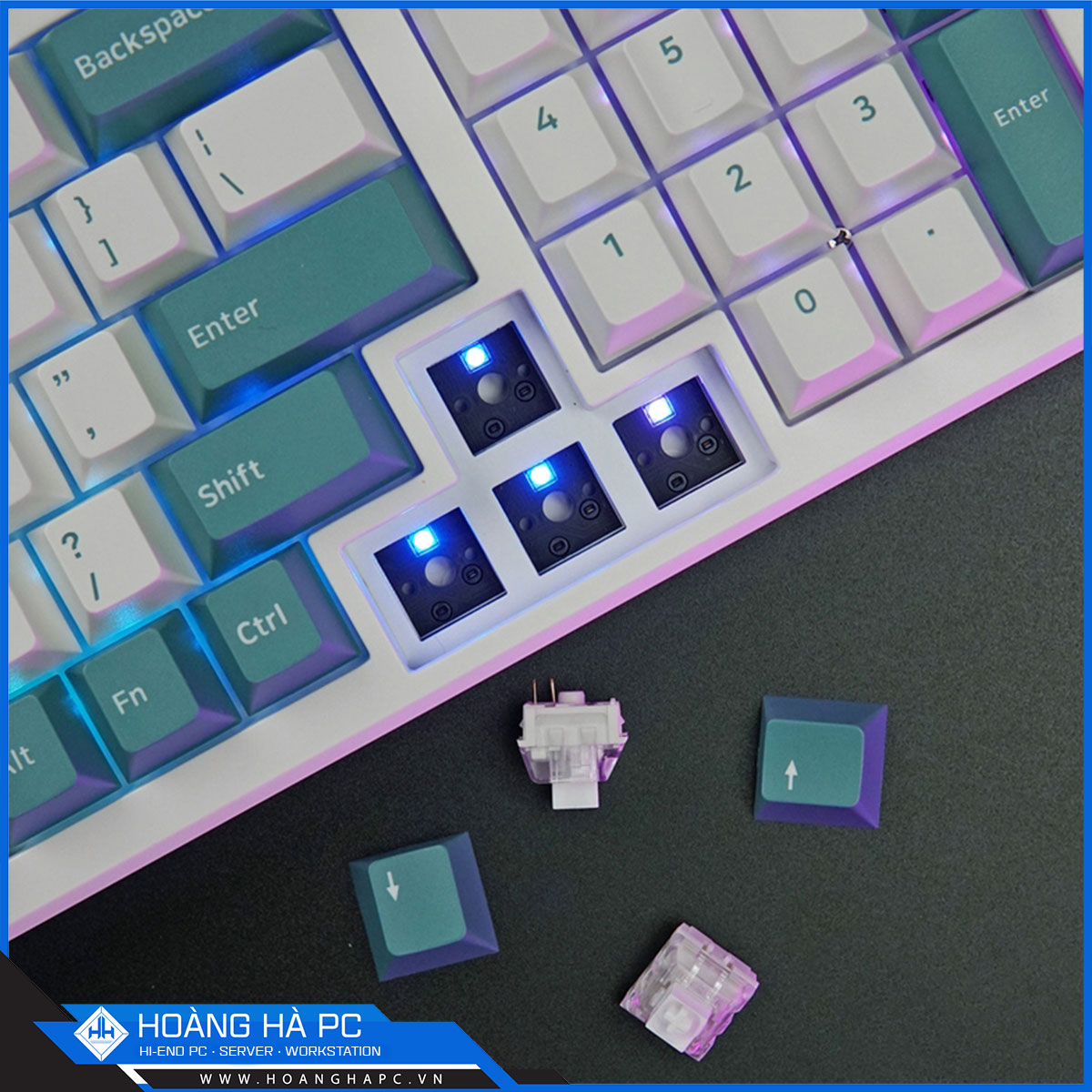 Bàn phím cơ FL-Esports FL980 CPS Aqua Green (Kailh Box Red Switch)-6