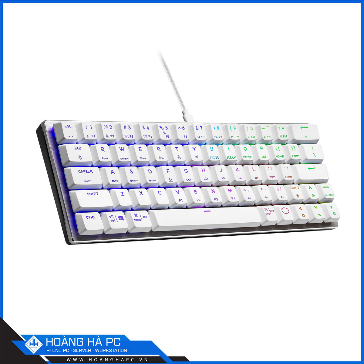 Bàn phím Cooler Master SK620 Silver White-3