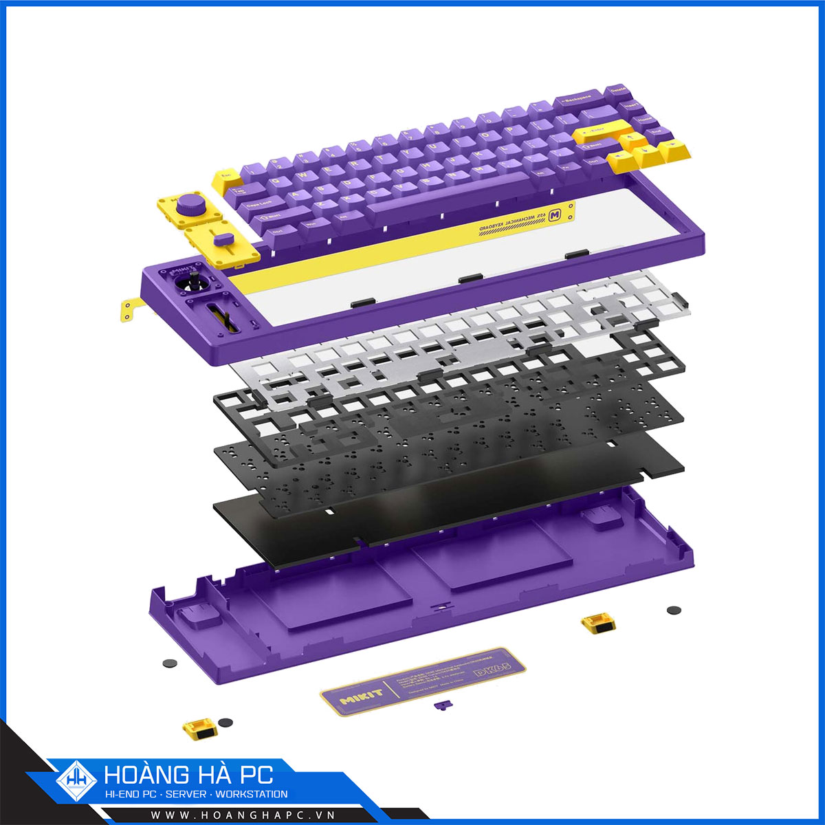 Bàn phím cơ Mikit DK65 Currant Gateron G Pro 2.0 Red RGB-5