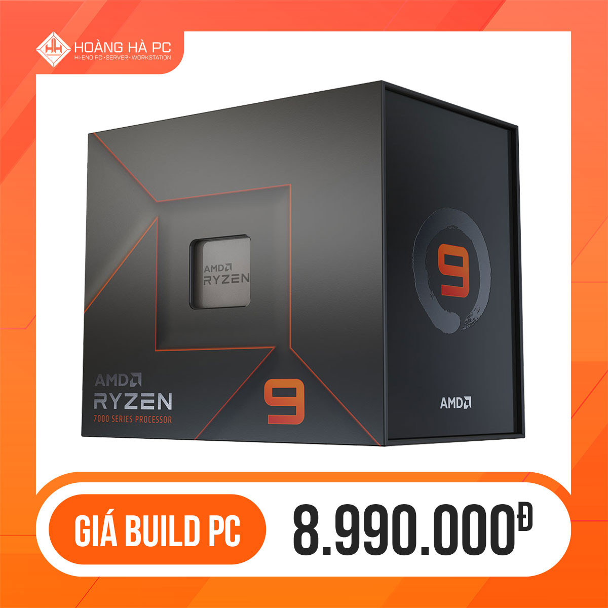 CPU AMD Ryzen 9 7900X (Up To 5.6GHz, 12 Nhân 24 Luồng, 64MB Cache, AM5)