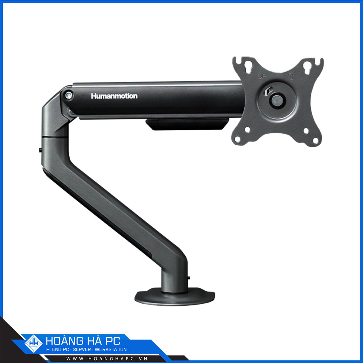 Giá treo màn hình Humanmotion T6 Pro (1 màn hình/ 22 - 32inch/ Xám đen/ Gắn bàn)