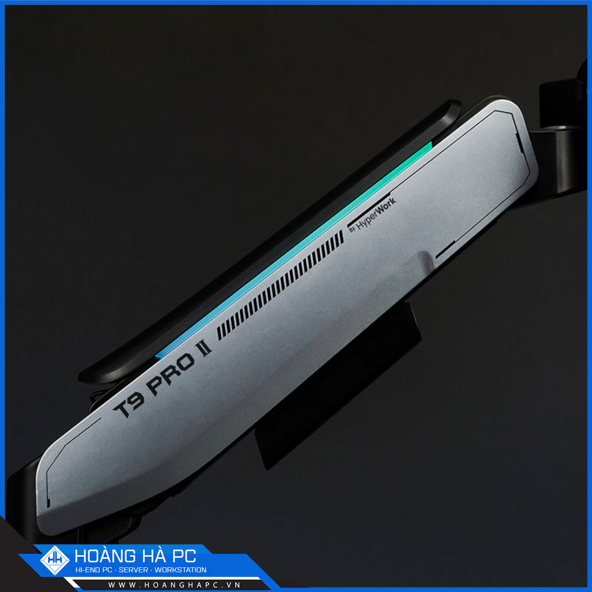 Giá treo màn hình Humanmotion T9 Pro 2 RGB (1 màn hình/ 22 - 43inch/ Xám đen/ Gắn bàn)-4