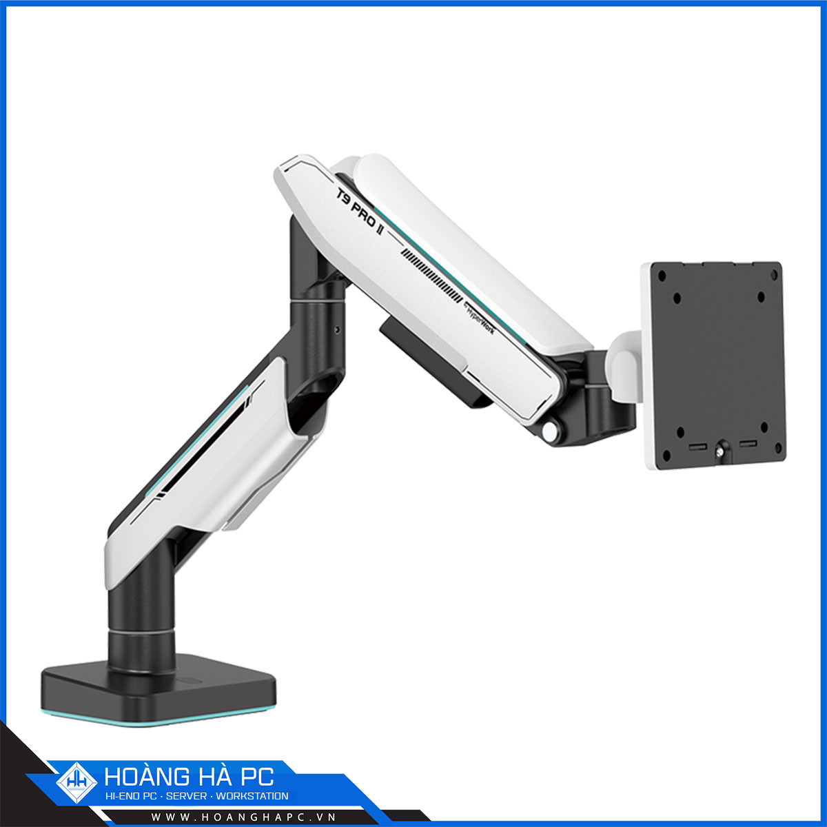 Giá treo màn hình Humanmotion T9 Pro 2 White (1 màn hình/ 22 - 43inch/ Trắng/ Gắn bàn)