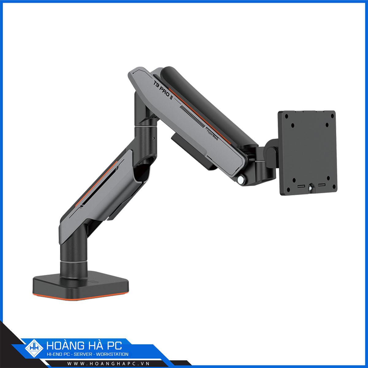 Giá treo màn hình Humanmotion T9 Pro 2 (1 màn hình/ 22 - 43inch/ Xám đen/ Gắn bàn)