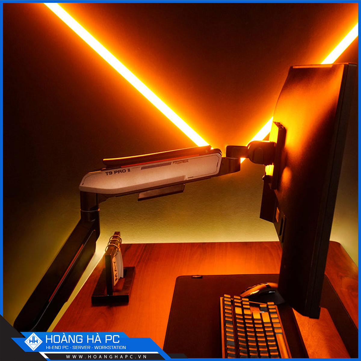 Giá treo màn hình Humanmotion T9 Pro 2 (1 màn hình/ 22 - 43inch/ Xám đen/ Gắn bàn)-6