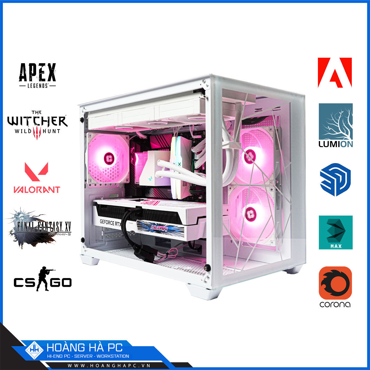 HHPC MINI LUMI II WHITE i7 14700K | 32GB | NVIDIA RTX 4070 Ti 12G-3