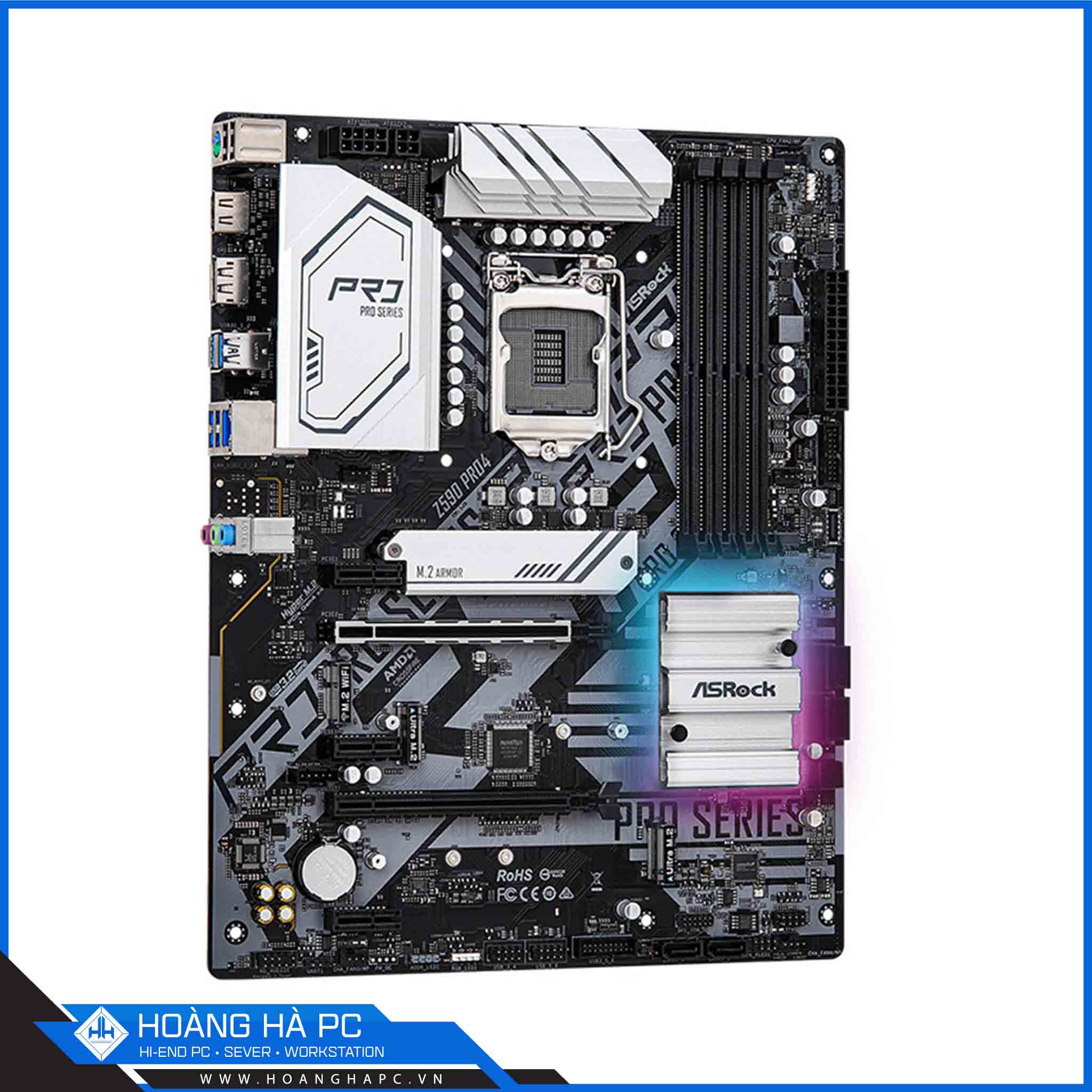 Mainboard ASROCK Z590 PRO4 (Intel Z590, Socket 1200, ATX, 4 khe Ram DDR4)-4