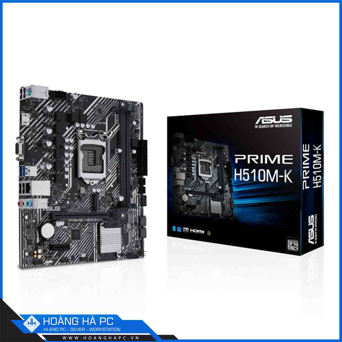 Mainboard ASUS PRIME H510M-K (Intel H510, Socket 1200, m-ATX, 2 khe Ram DDR4)