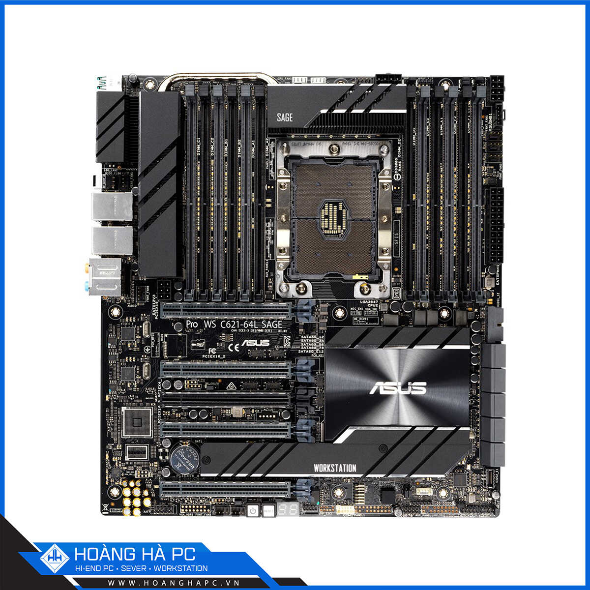 Mainboard ASUS Pro WS C621-64L SAGE (Intel C621, LGA 3647, ATX, 8 Khe Cắm Ram DDR4)-2