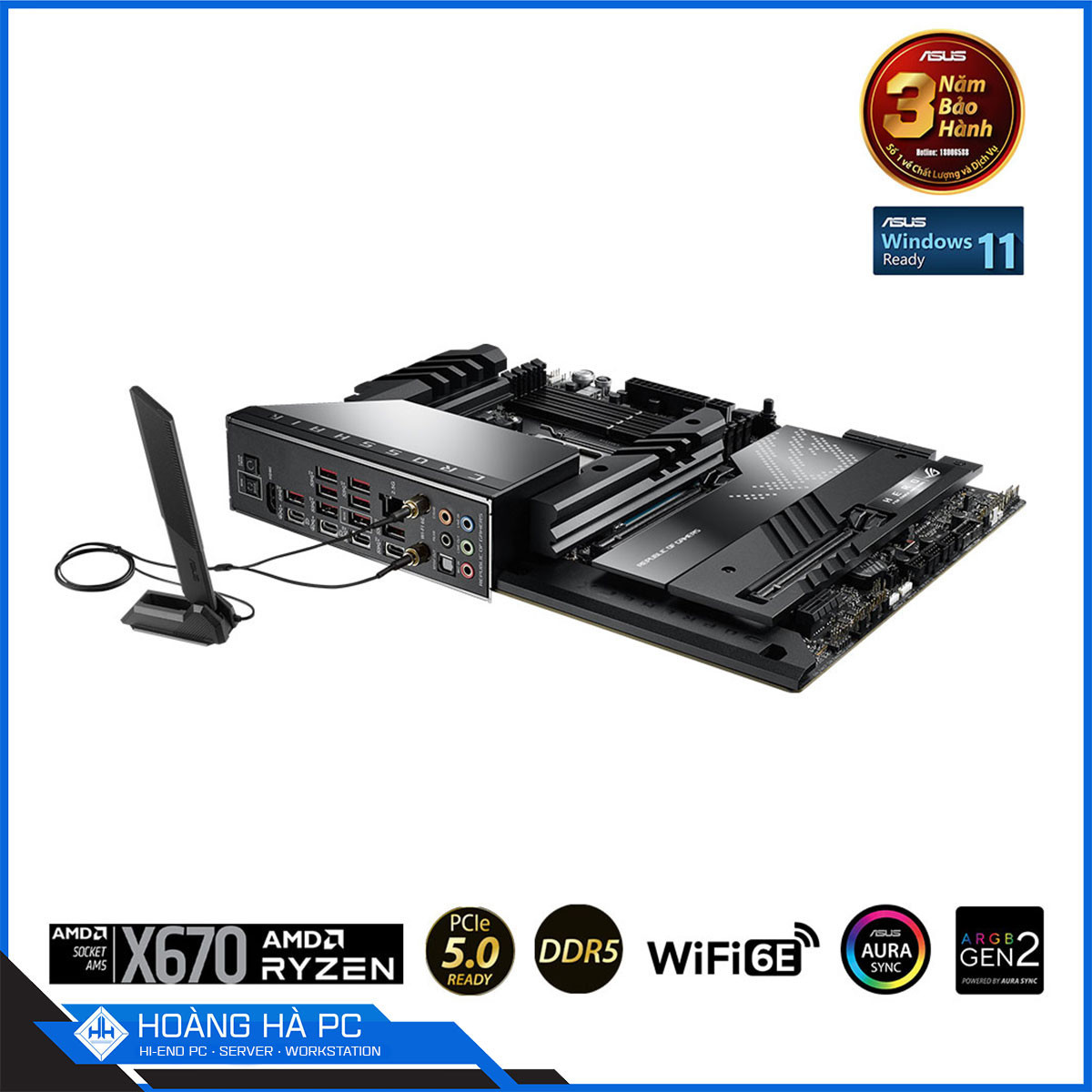 Mainboard ASUS ROG CROSSHAIR X670E HERO (AMD X670, Socket AM5, ATX, 4 Khe Cắm Ram DDR5)-4