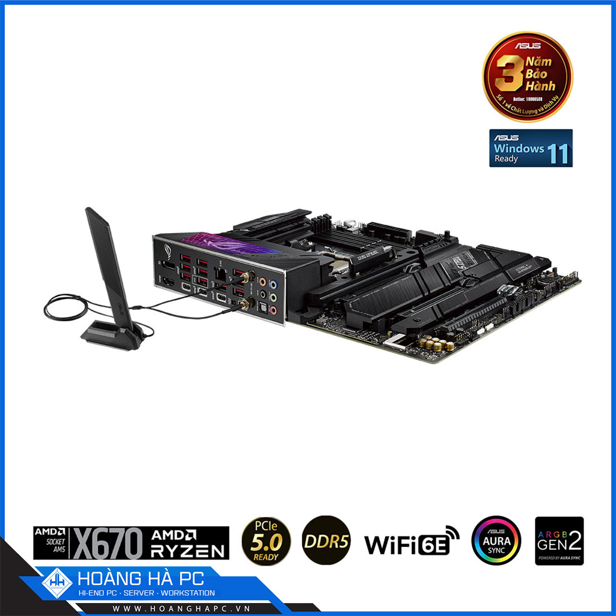 Mainboard ASUS ROG STRIX X670E-E GAMING WIFI (AMD X670, Socket AM5, ATX, 4 khe RAM DDR5)-6