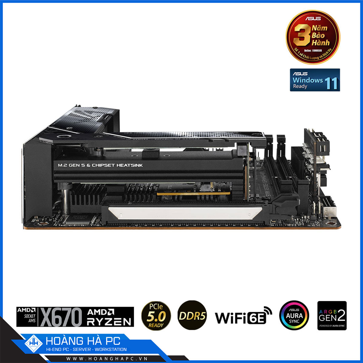 Mainboard ASUS ROG STRIX X670E-I GAMING WIFI (AMD X670, Socket AM5, mATX, 2 khe RAM DDR5)-6