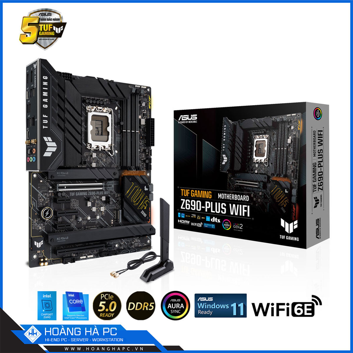 Mainboard ASUS TUF GAMING Z690-PLUS WIFI DDR5 (Intel Z690, Socket 1700, ATX, 4 khe RAM)