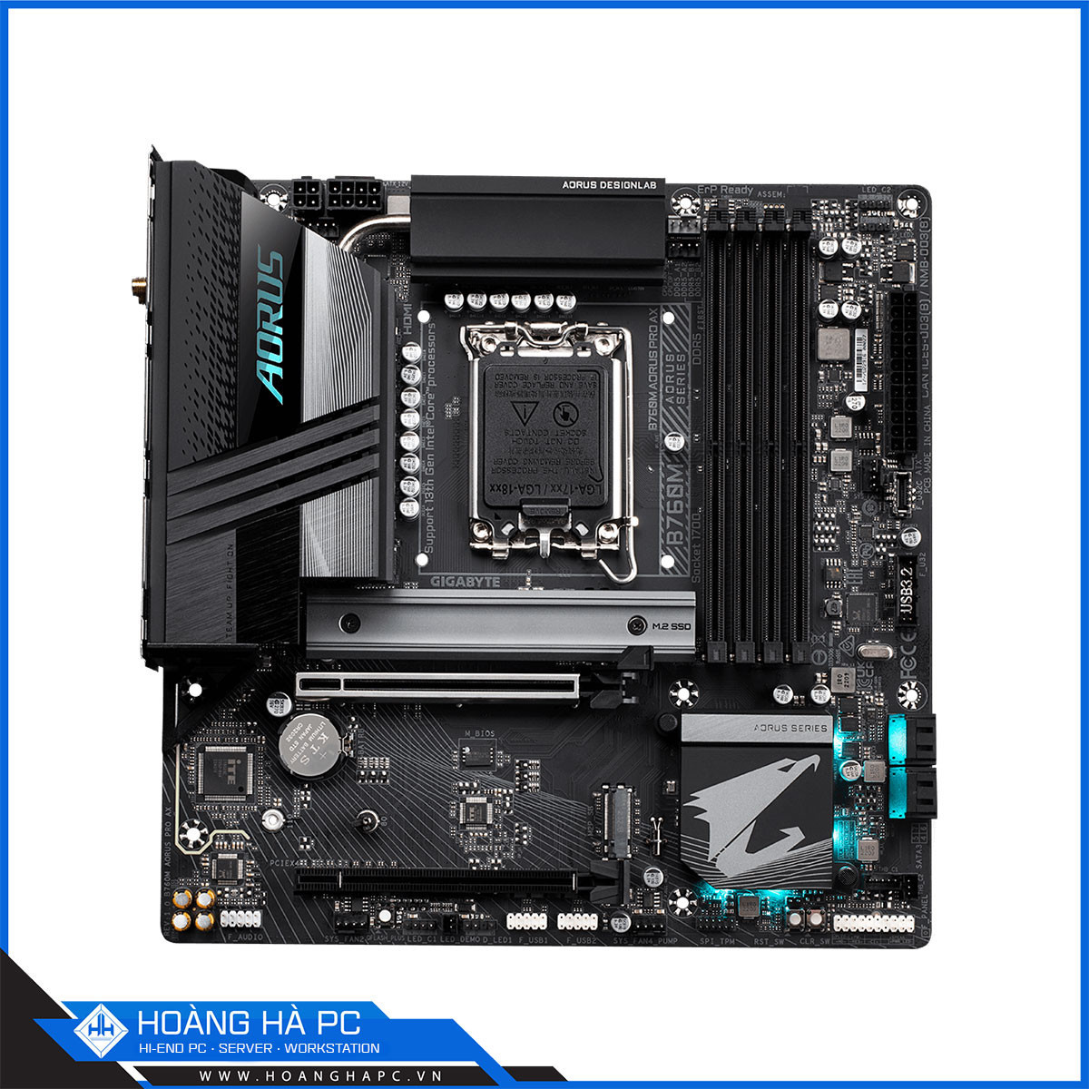 Mainboard GIGABYTE B760M AORUS PRO AX DDR5 (Intel B760, LGA1700, mATX, 4 khe RAM)-2