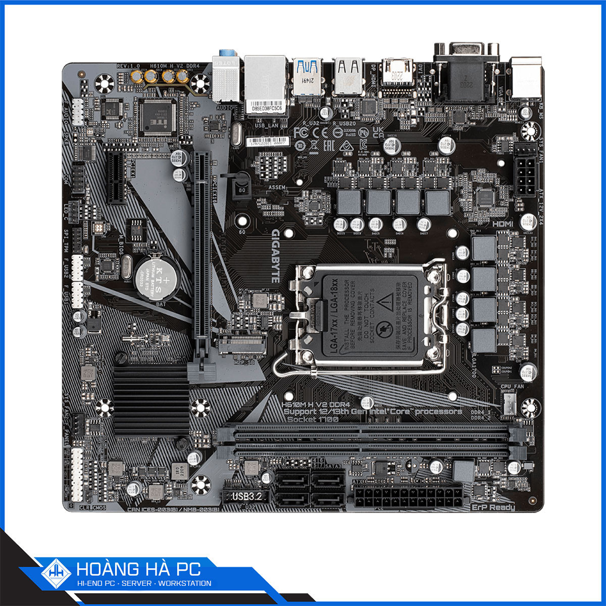 Mainboard Gigabyte H610M H V2 (Intel H610, Socket 1700, m-ATX, 2 khe RAM DDR4)-2