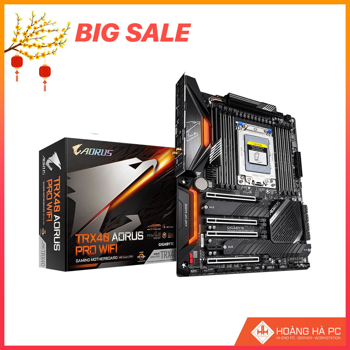 Mainboard GIGABYTE TRX40 AORUS PRO WIFI (AMD TRX40, Socket sTRX4, ATX, 8 Khe Cắm Ram DDR4)