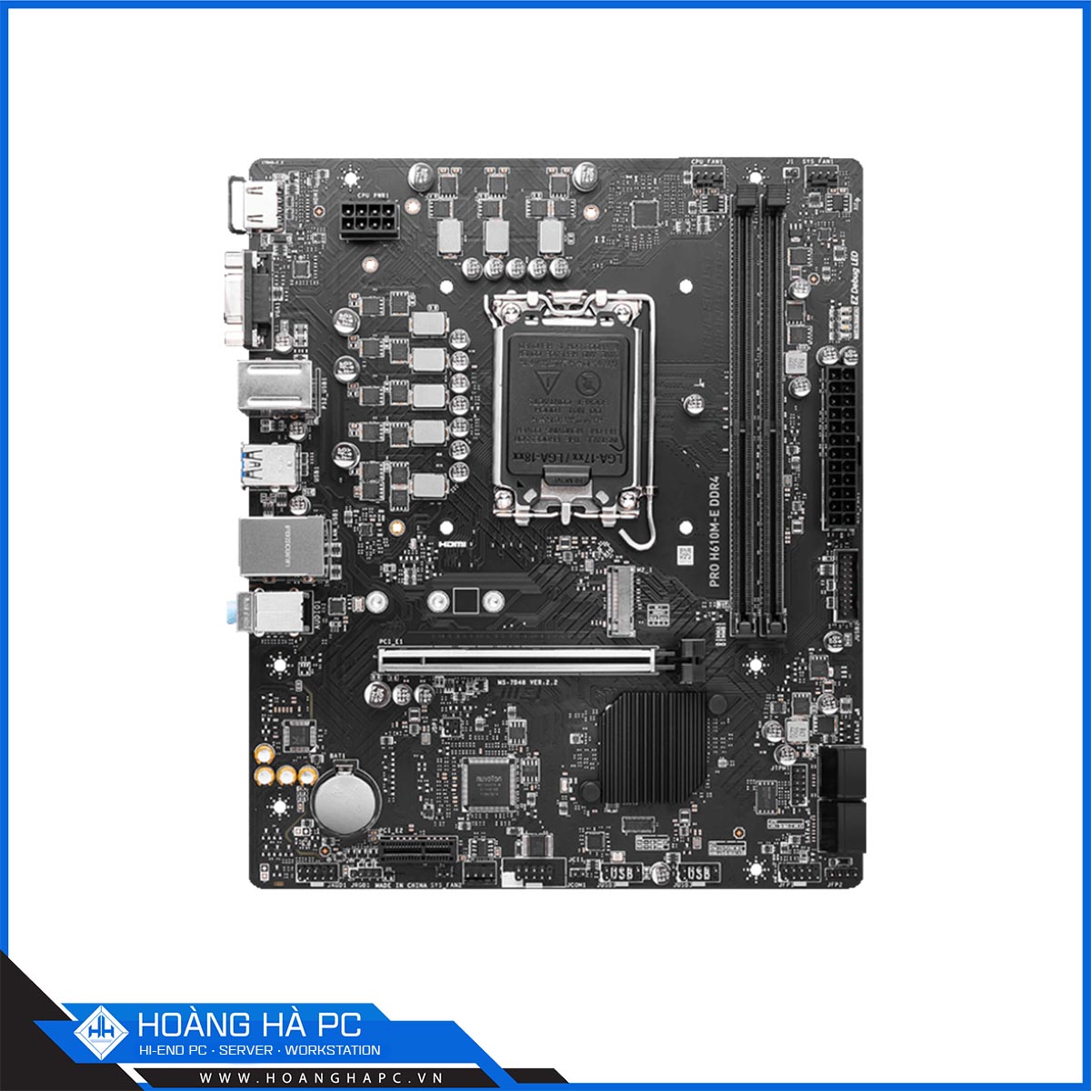 Mainboard MSI PRO H610M-E DDR4 (Intel H610, LGA 1700, m-ATX, 2 khe Ram DDR4)-2