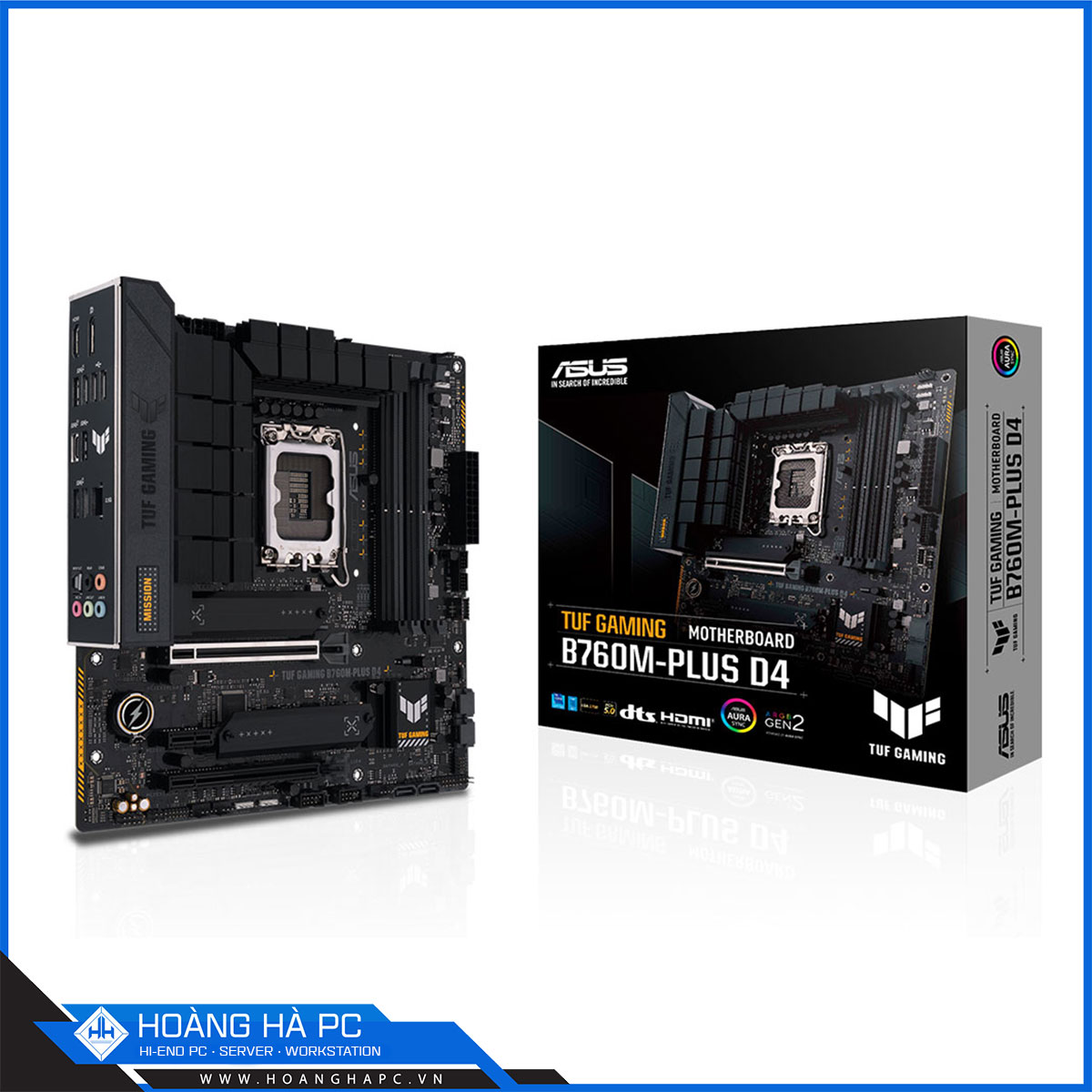 Mainboard ASUS TUF GAMING B760M-PLUS D4 (Intel B760, Socket LGA1700, mATX, 4 khe Ram DDR4)