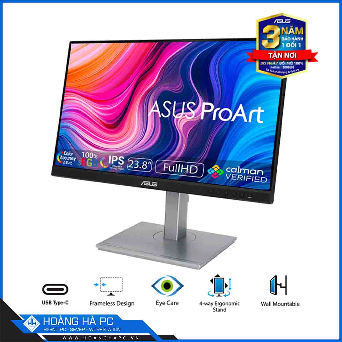 Màn hình đồ họa Asus ProArt PA247CV (23.8inch / FHD / IPS/ 75Hz/ USB-C 65W)-2