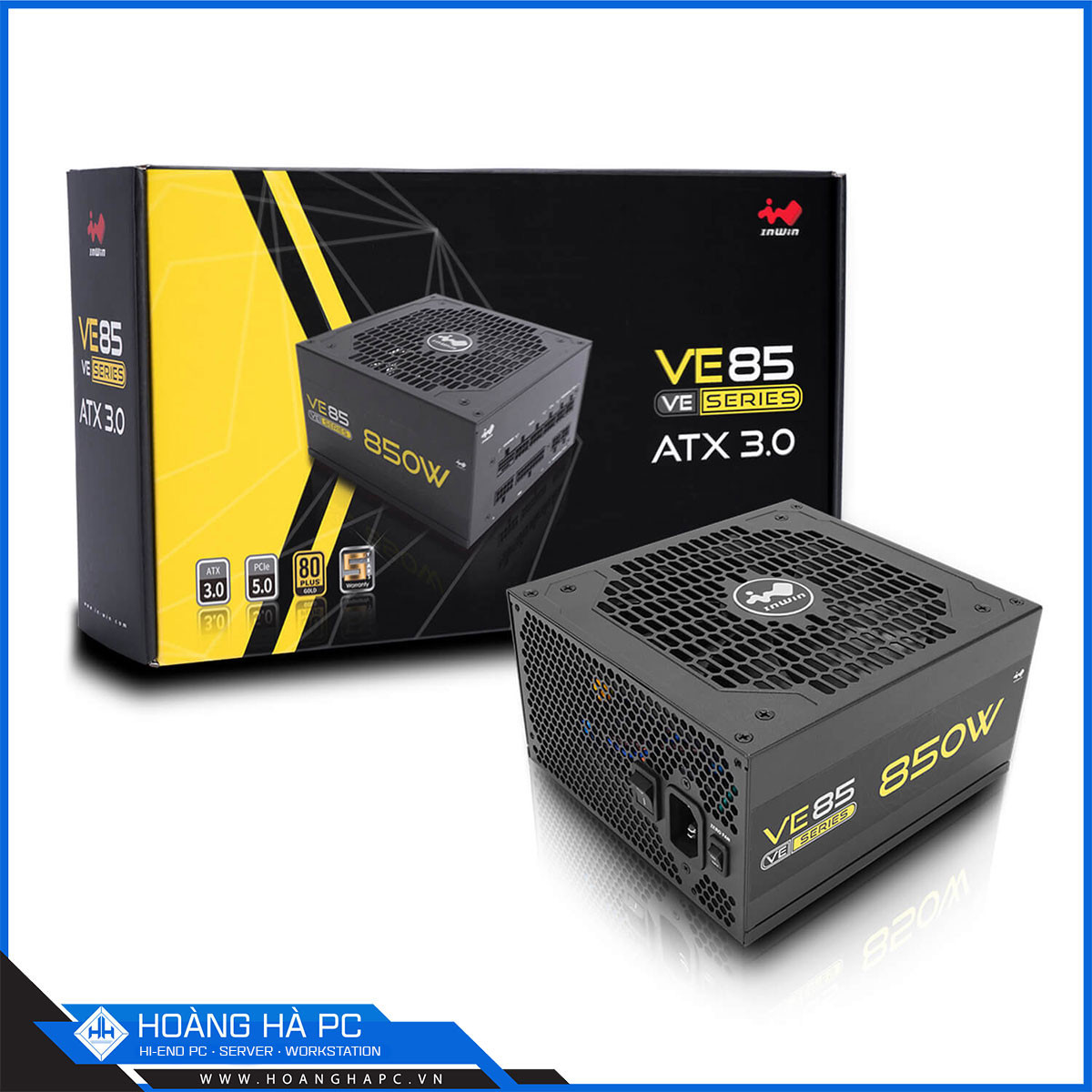 Nguồn Inwin VE85 850W 80 Plus Gold | ATX 3.0 | PCIe 5.0