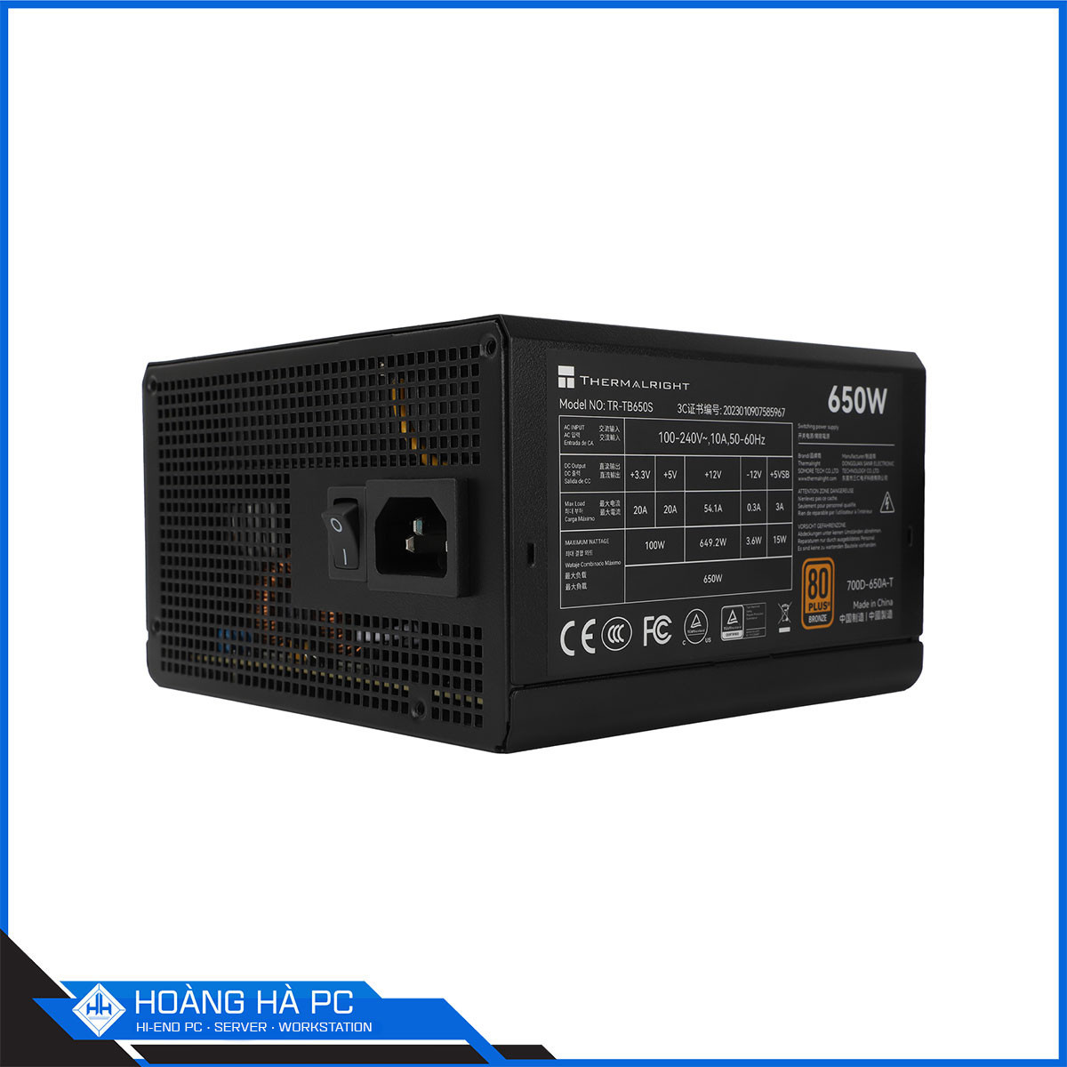 Nguồn máy tính Thermalright TB-650S (650W/ 80 Plus Bronze/ Non Modular/ Màu Đen)-3