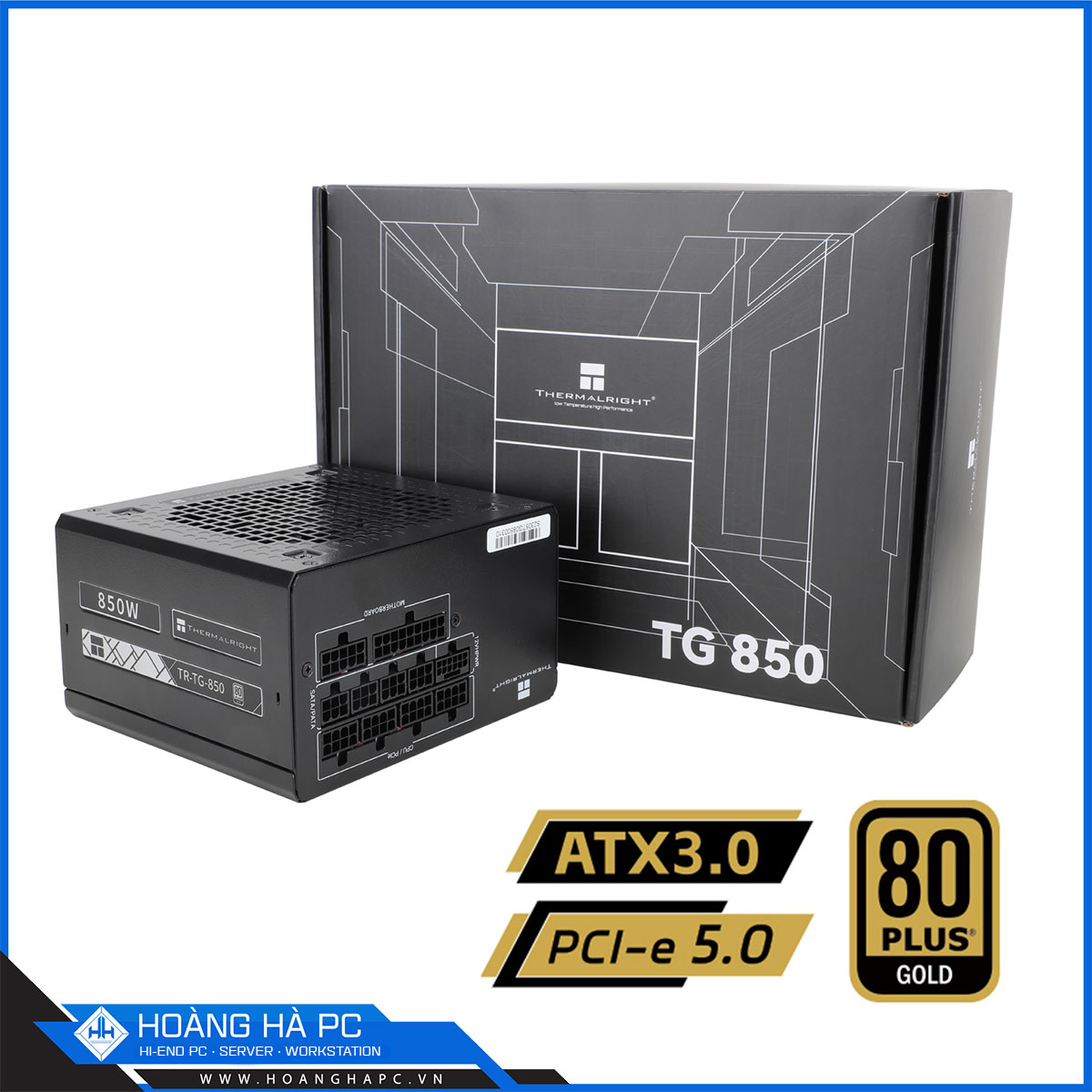 Nguồn máy tính Thermalright TG-850 ATX 3.0 | PCIE 5.0 (850W/ 80 Plus Gold/ Full Modular/ Màu Đen)