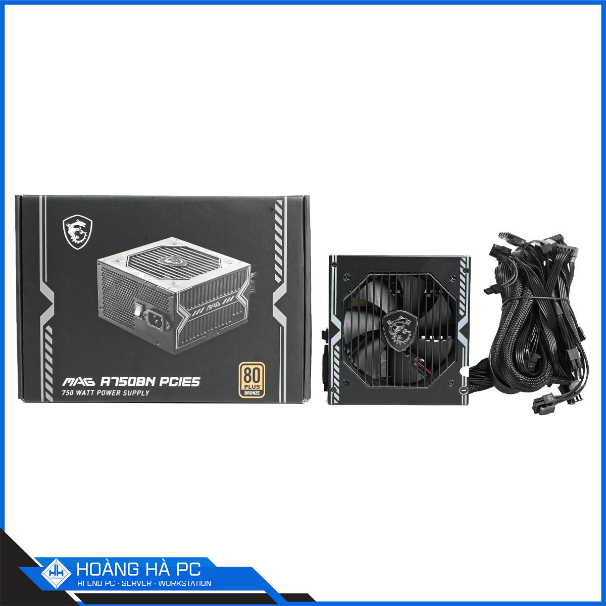 Nguồn MSI MAG A750BN PCIE5 750W (80 Plus Bronze/Non Modular)