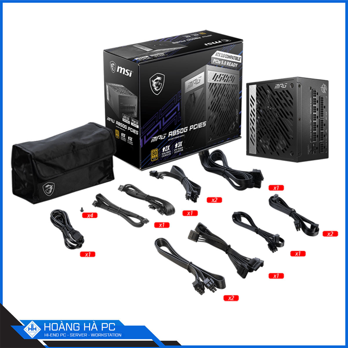 Nguồn MSI MPG A850G PCIE5 850W (80 Plus Gold/ Full Modular/ PCIe 5.1/ ATX 3.1)-5