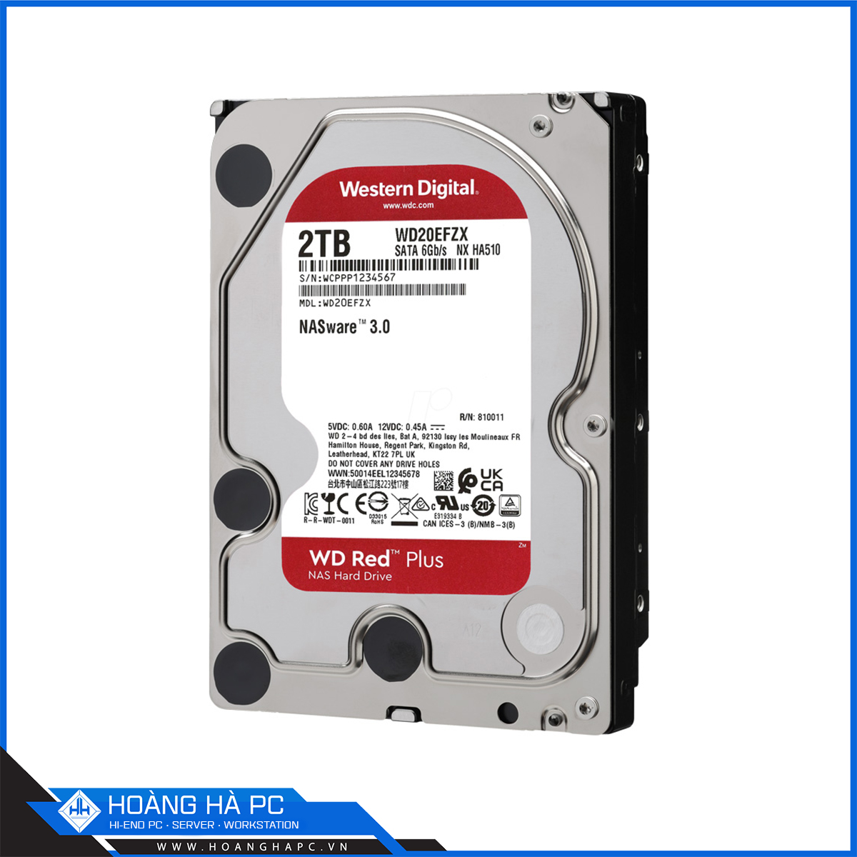 Ổ Cứng HDD Western Red 2TB PLUS NAS (3.5 inch, SATA3 6Gb/s, 128MB Cache, 5400rpm)-2