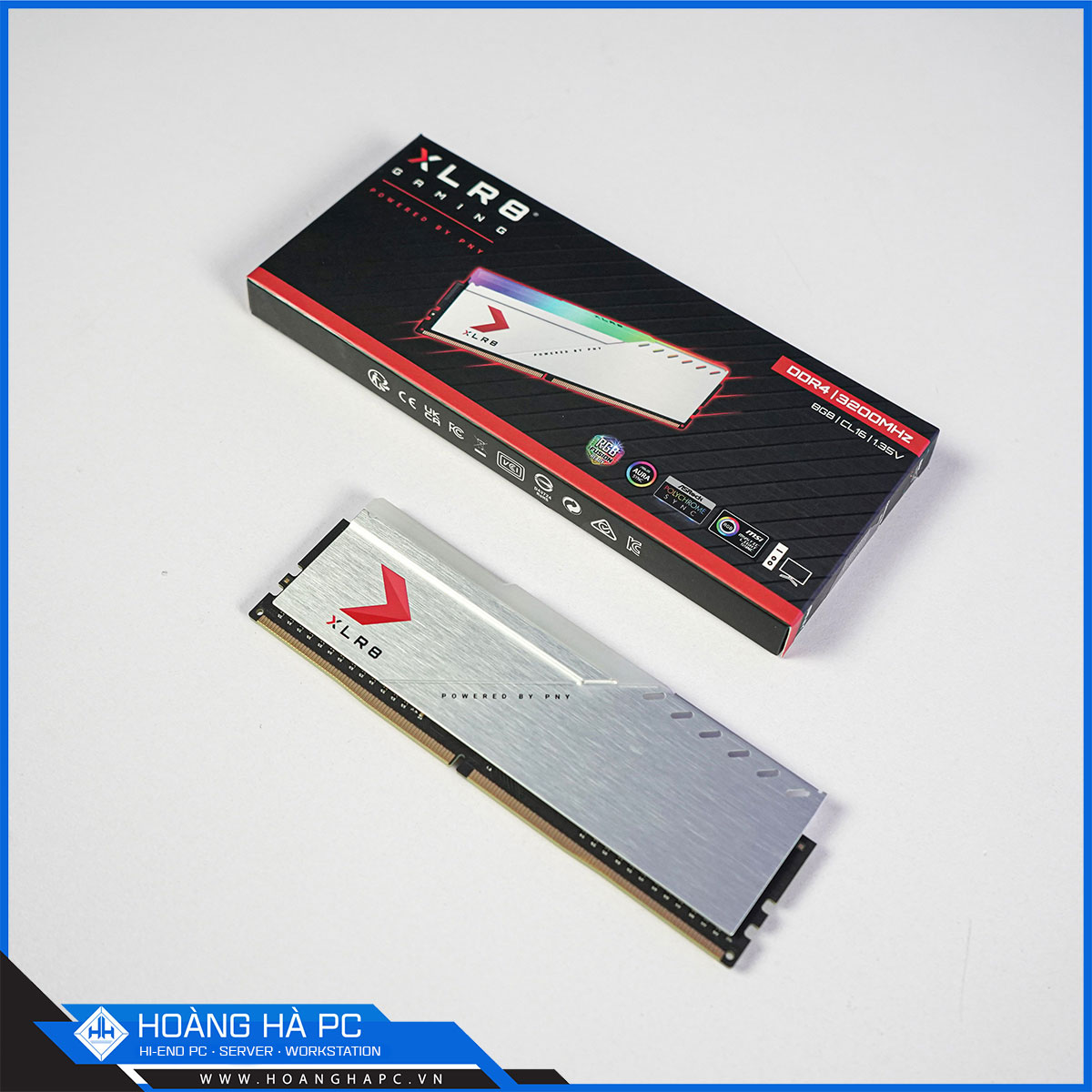 RAM DDR4 PNY XLR8 RGB 8GB 3200MHz (1x8GB) SILVER-8