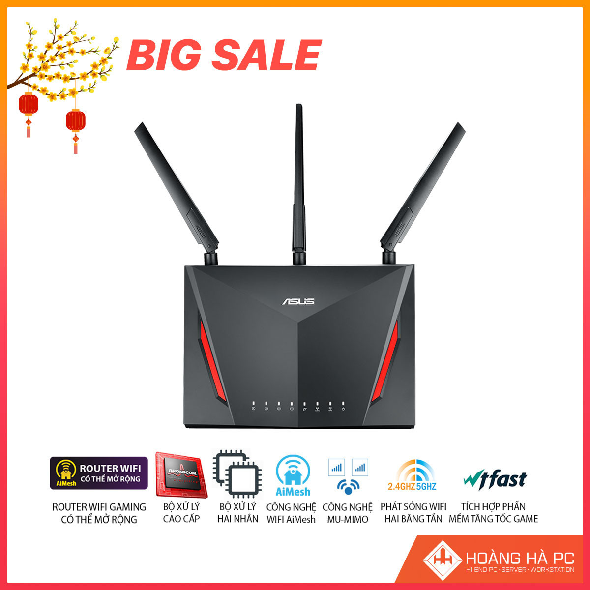 Router Wifi AIMESH ASUS RT-AC86U (Gaming Router)