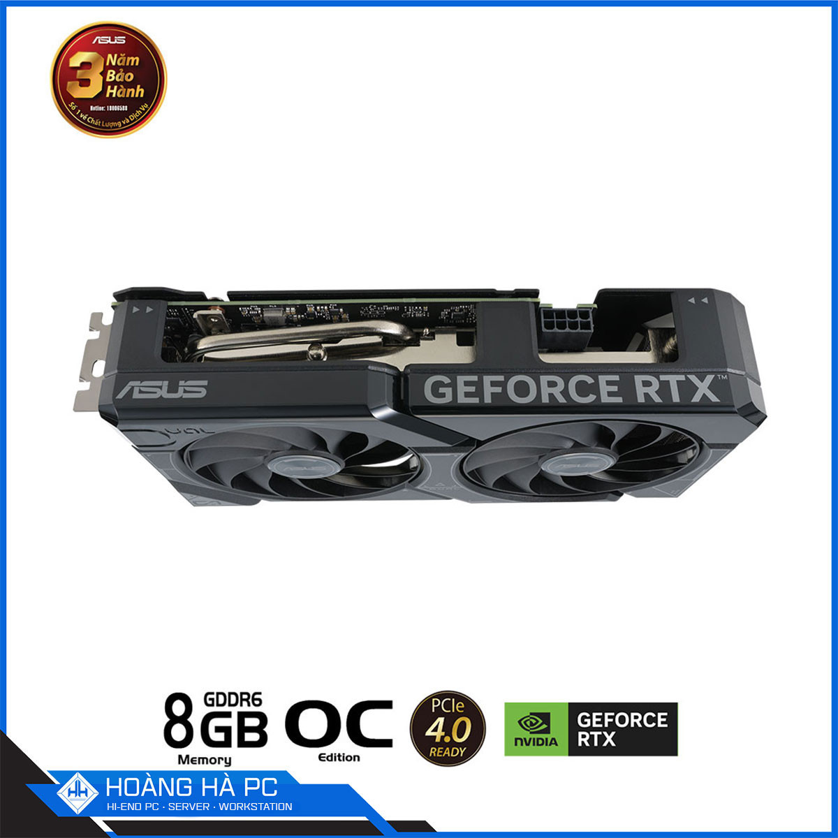 VGA ASUS DUAL RTX 4060 O8G EDITION (GDDR6, 128-bit, HDMI+DP, 1x8-pin)-6