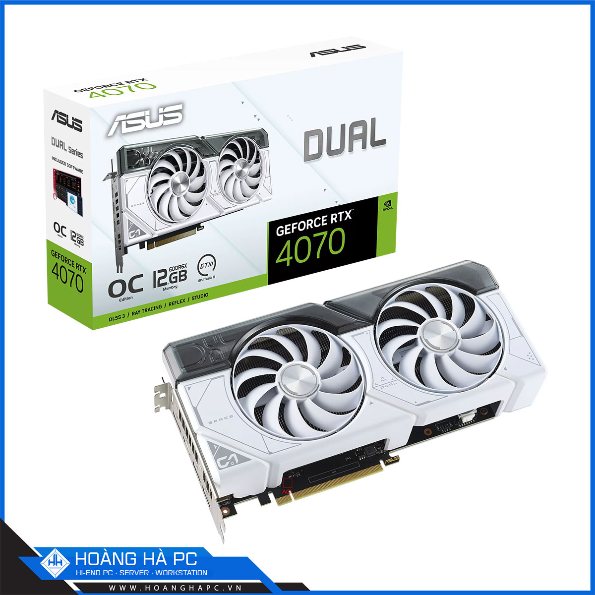 VGA ASUS DUAL RTX 4070 12G OC WHITE (12GB GDDR6X,192-bit, HDMI +DP, 1x8-pin)-5