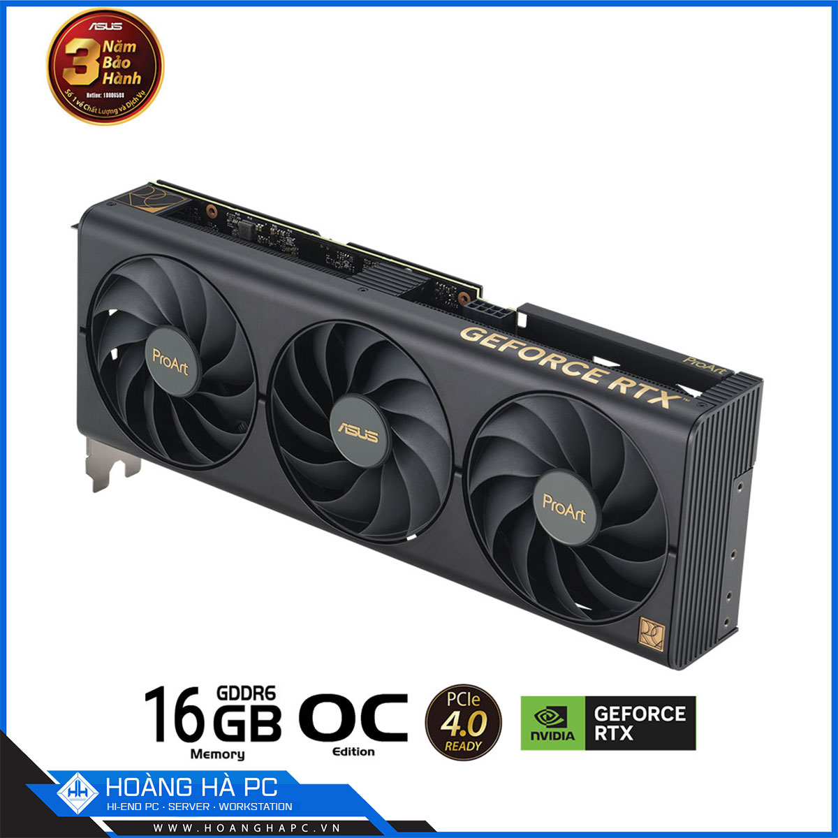 VGA ASUS PROART RTX 4060 Ti 16G OC GAMING (16GB GDDR6, 128-bit, HDMI+DP, 1x8-pin)-4