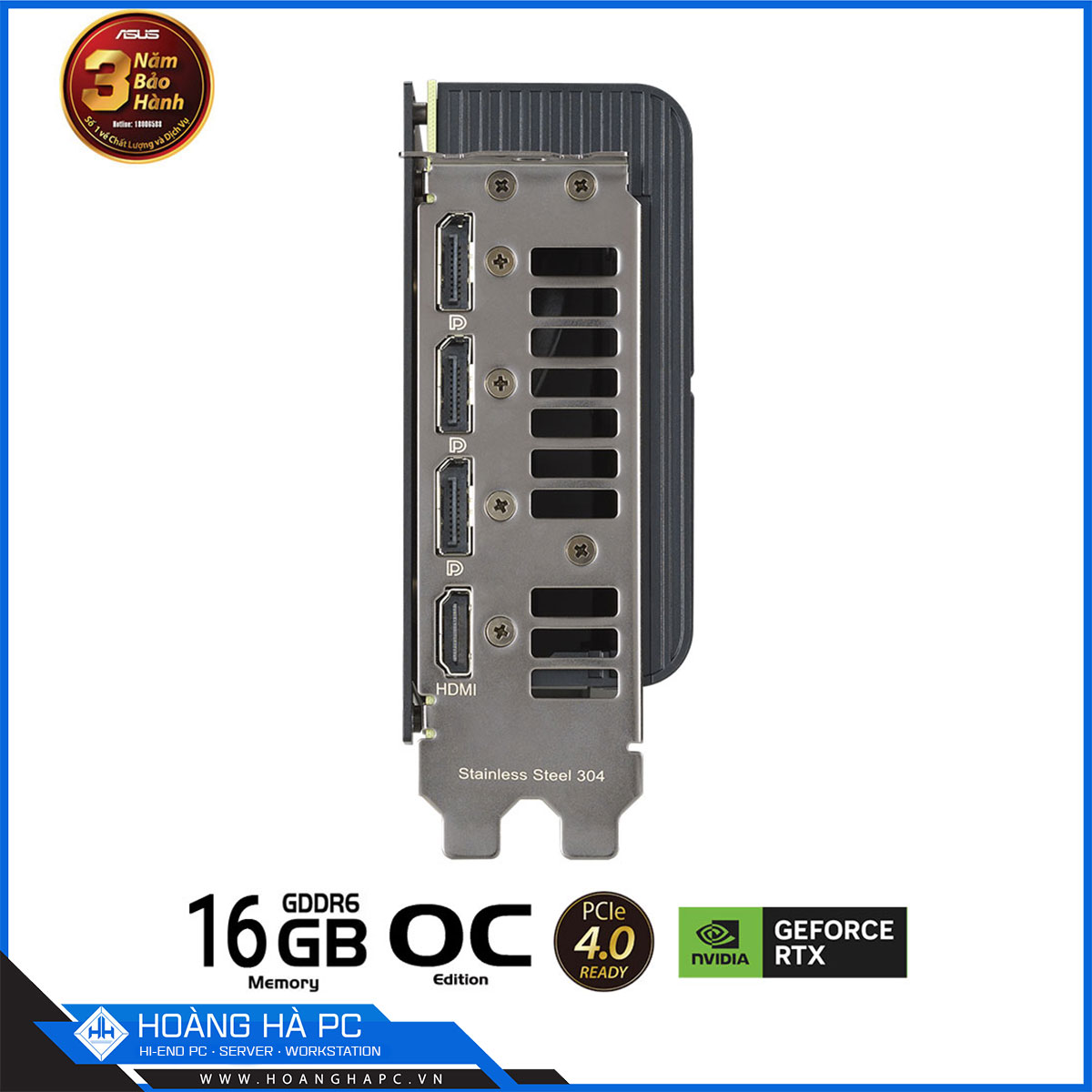 VGA ASUS PROART RTX 4060 Ti 16G OC GAMING (16GB GDDR6, 128-bit, HDMI+DP, 1x8-pin)-5