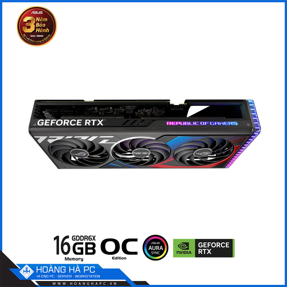 VGA ASUS ROG STRIX RTX 4070 Ti SUPER 16GB GDDR6X OC (256-bit, HDMI + DP, 1 x 16-pin)-7