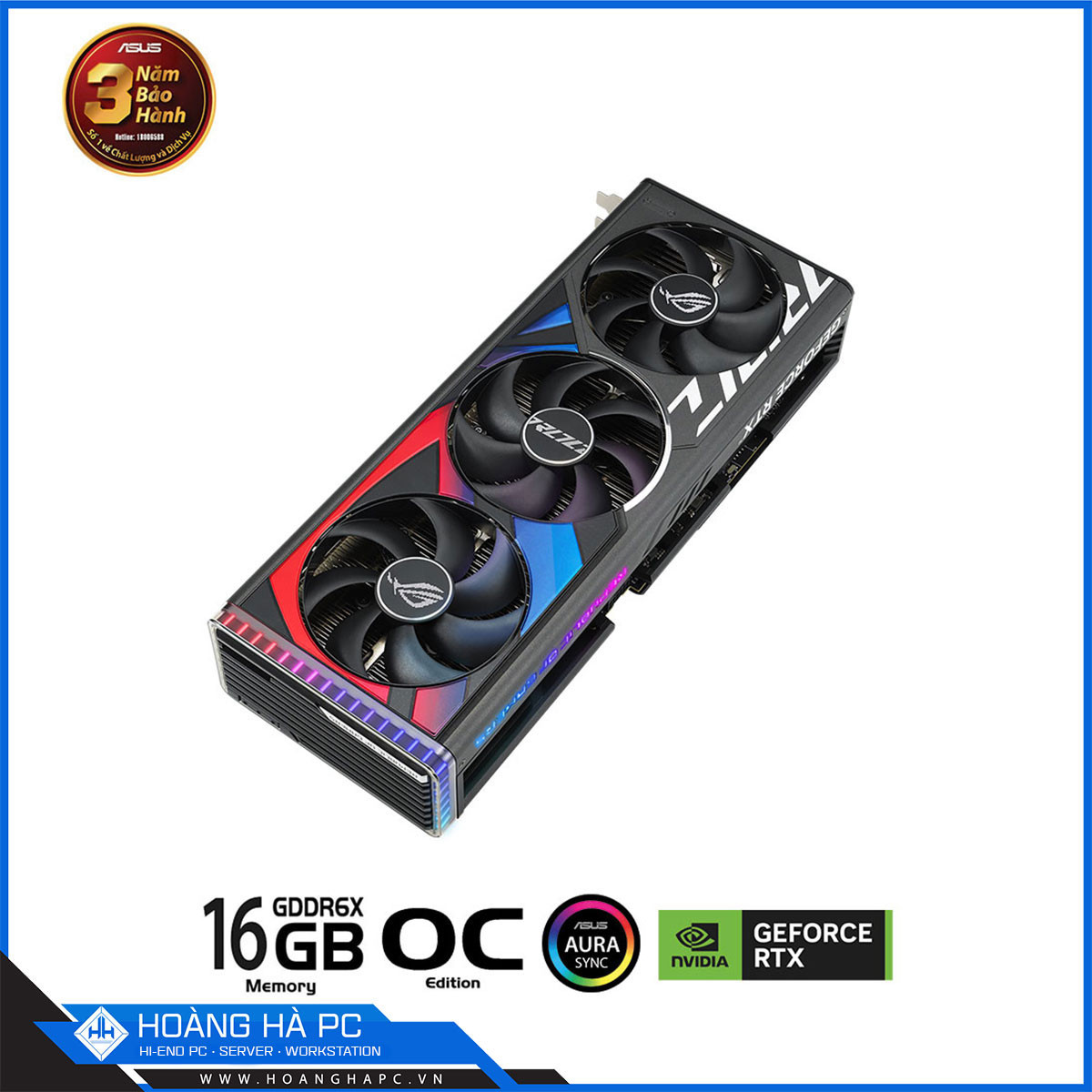 VGA ASUS ROG STRIX RTX 4080 SUPER 16GB GDDR6X OC (256-bit, HDMI + DP, 1 x 16-pin)-5