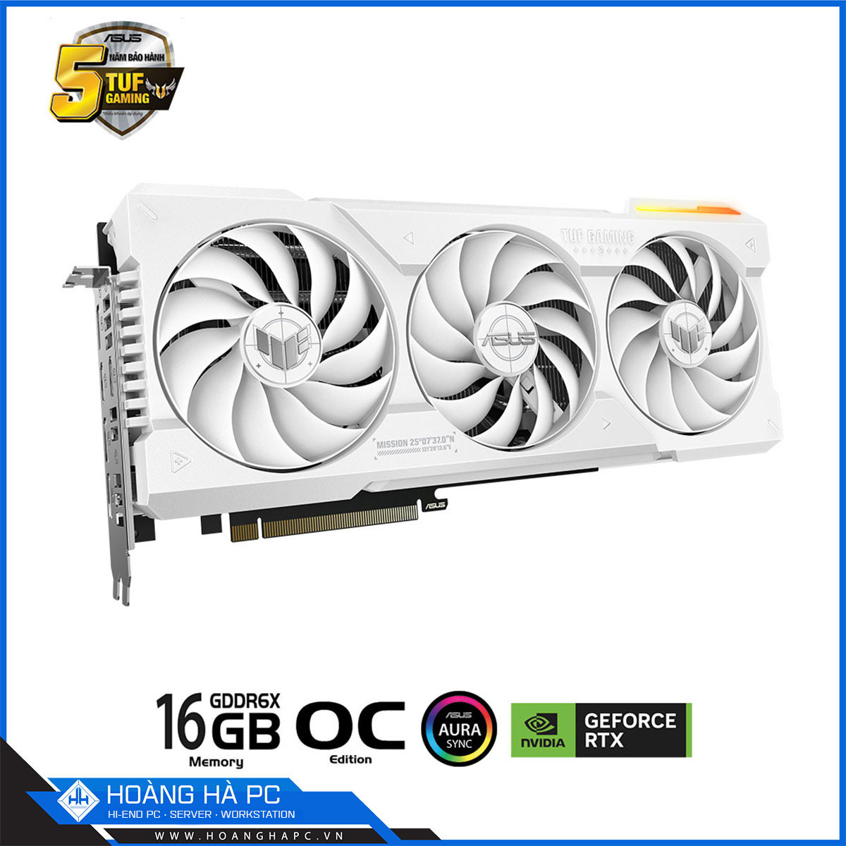 VGA ASUS TUF RTX 4070 Ti SUPER 16GB GDDR6X OC WHITE (256-bit, HDMI + DP, 1 x 16-pin)-3
