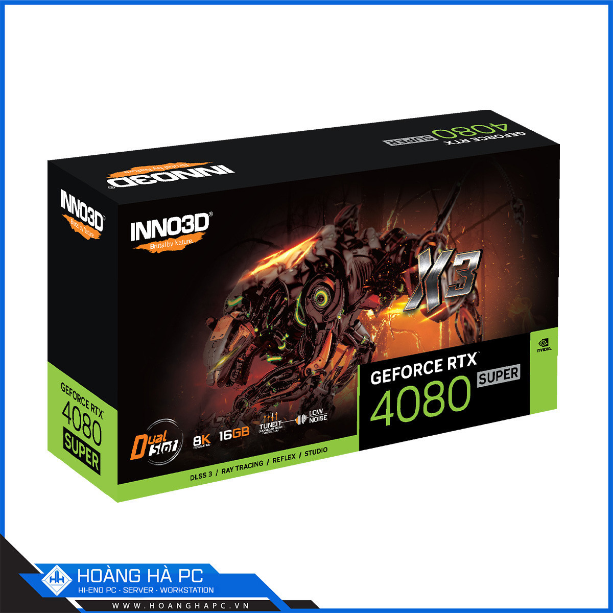 VGA INNO3D RTX 4080 SUPER X3 16GB (GDDR6X, 256-bit, HDMI+DP, 3x8-pin)-3