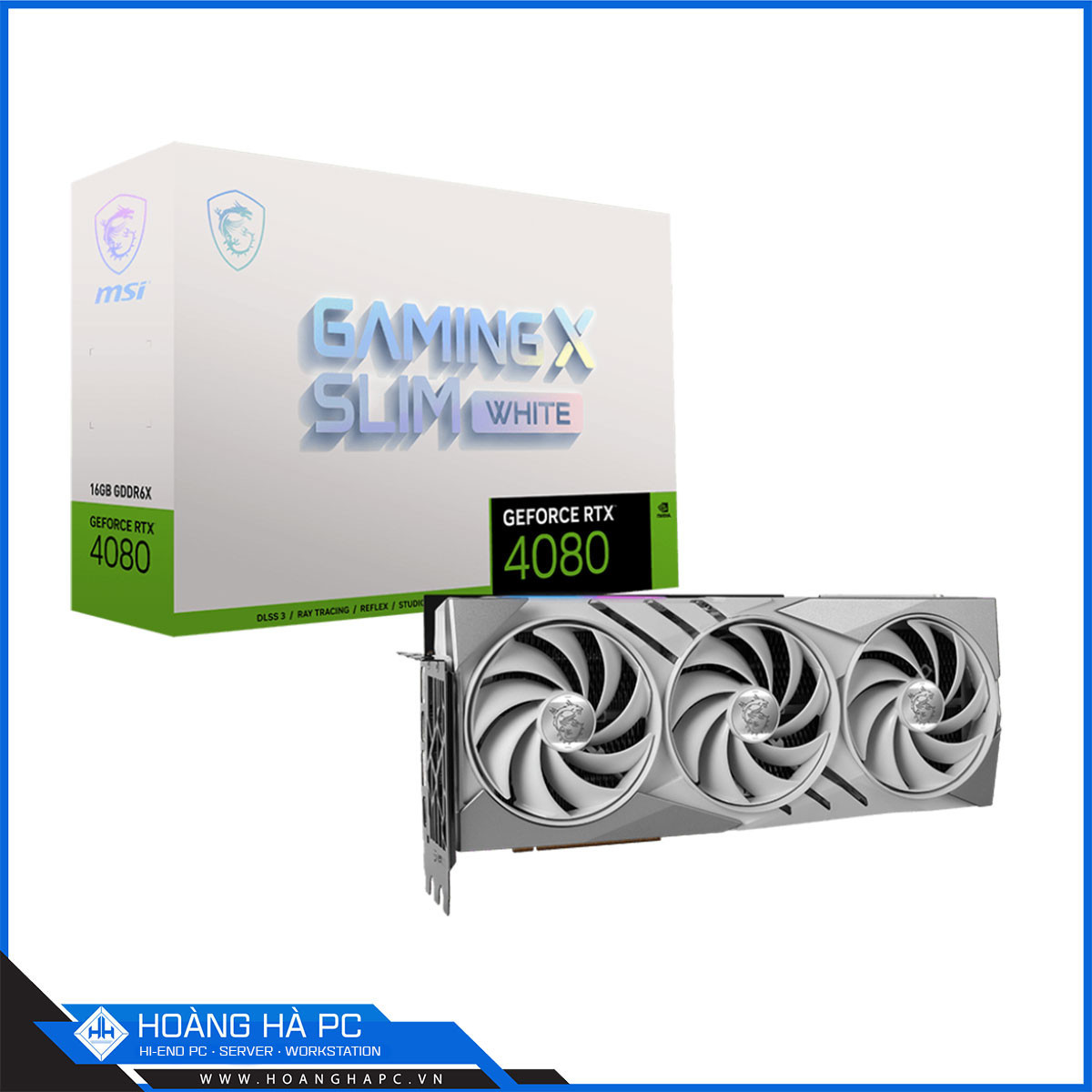 VGA MSI RTX 4080 16GB GAMING X SLIM WHITE (GDDR6X, 256-bit, HDMI+DP, 1x16-pin)