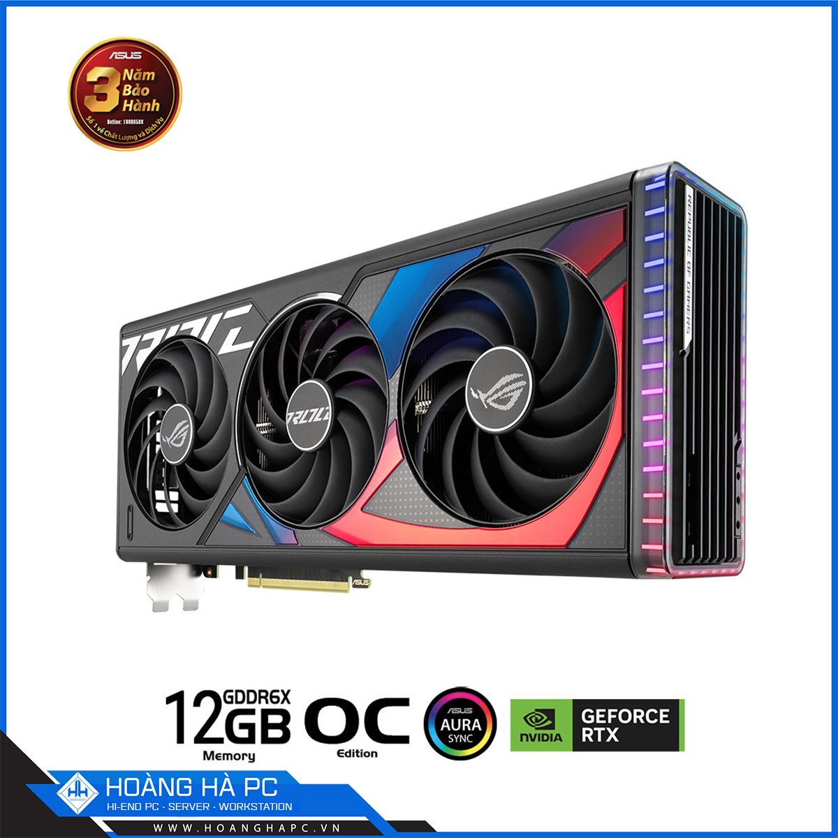 VGA ASUS ROG STRIX RTX 4070Ti 12G OC (12GB GDDR6X, 192 bit, HDMI + DP, 1 x 16-pin)-2