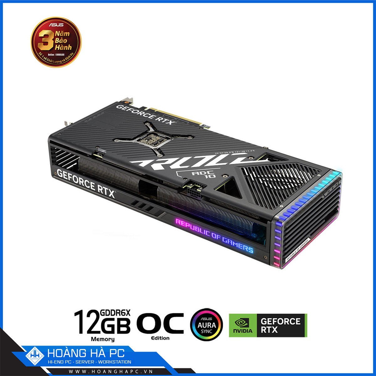 VGA ASUS ROG STRIX RTX 4070Ti 12G OC (12GB GDDR6X, 192 bit, HDMI + DP, 1 x 16-pin)-3