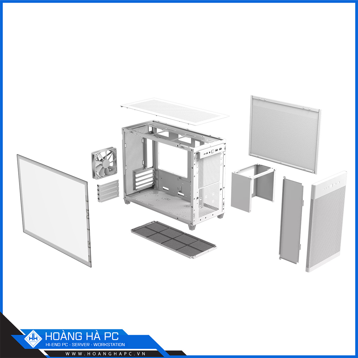 Vỏ case ASUS PRIME AP201 TG WHITE (Mini Tower/ Màu Trắng)-7