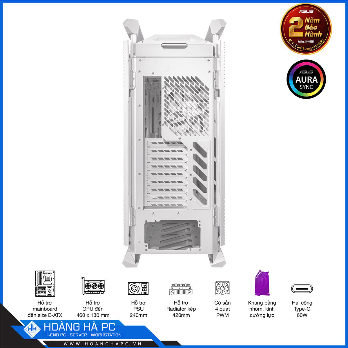 Vỏ Case Asus Rog Hyperion GR701 (Full Tower/Màu Trắng)-8