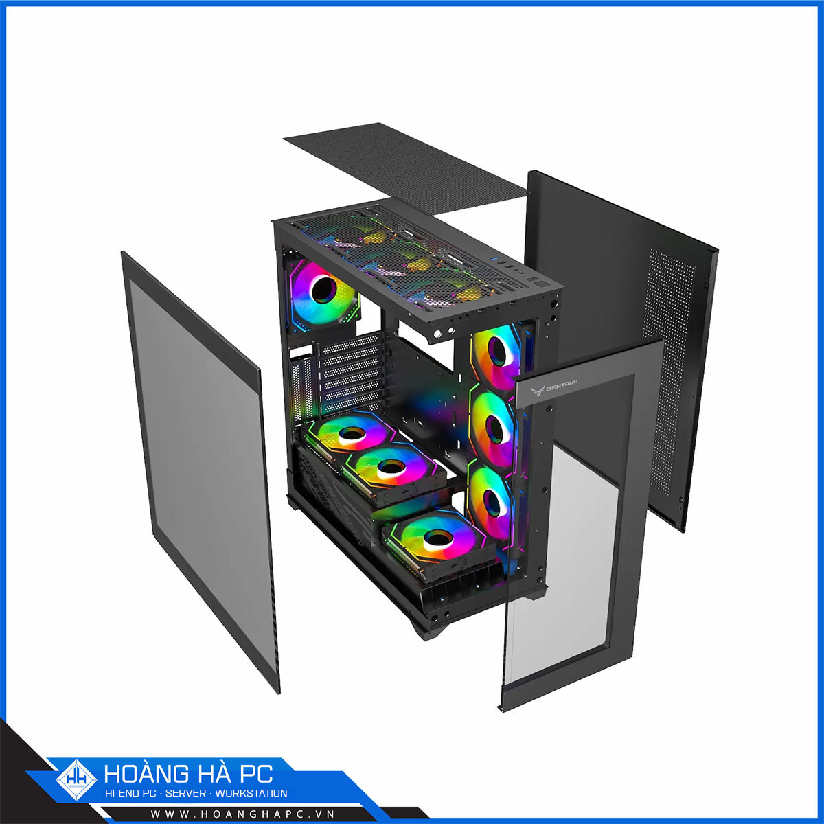 Vỏ case Centaur CT-Nova (Mid Tower/Màu Đen) - No Fan-4