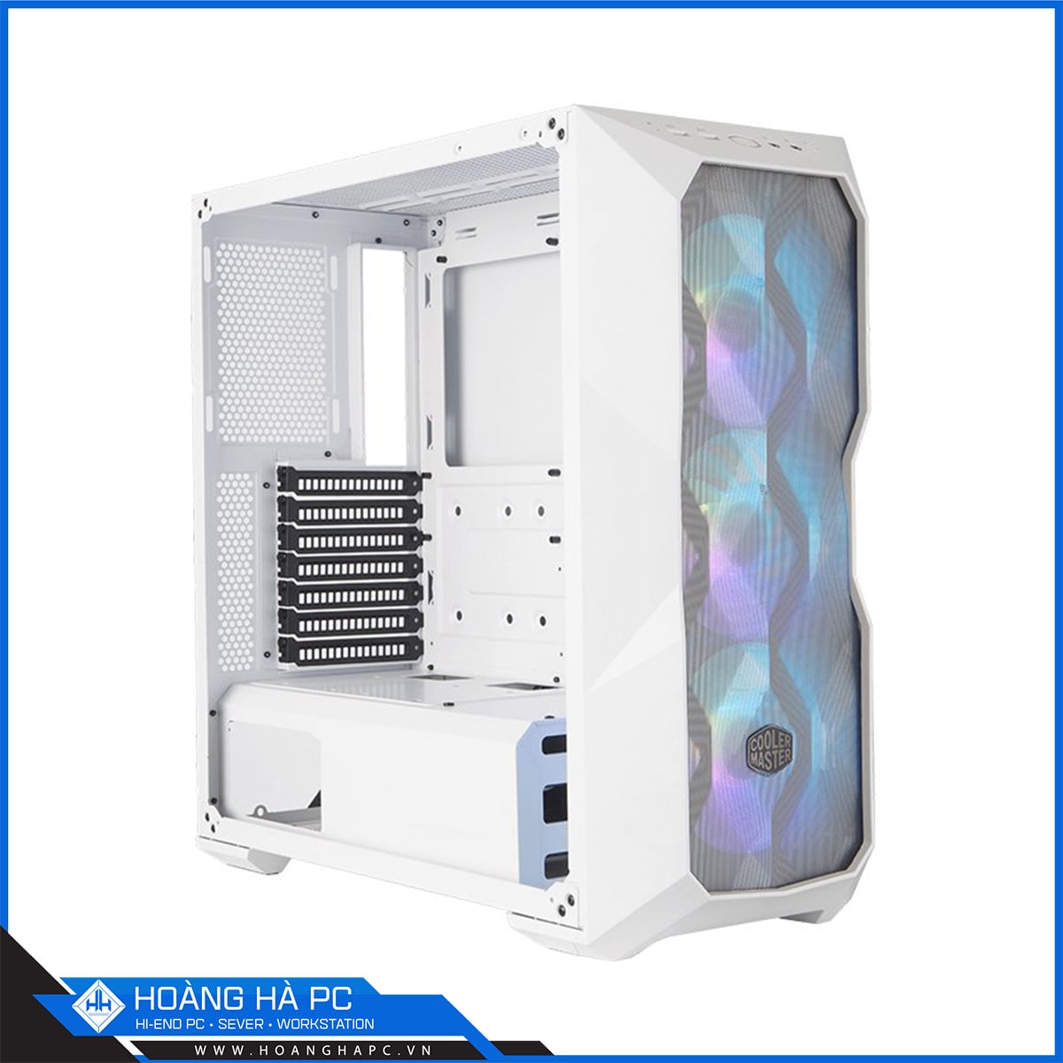 Vỏ Case Cooler Master MasterBox TD500 Mesh White ARGB (Mid Tower/Màu trắng/Led ARGB/Mặt lưới)