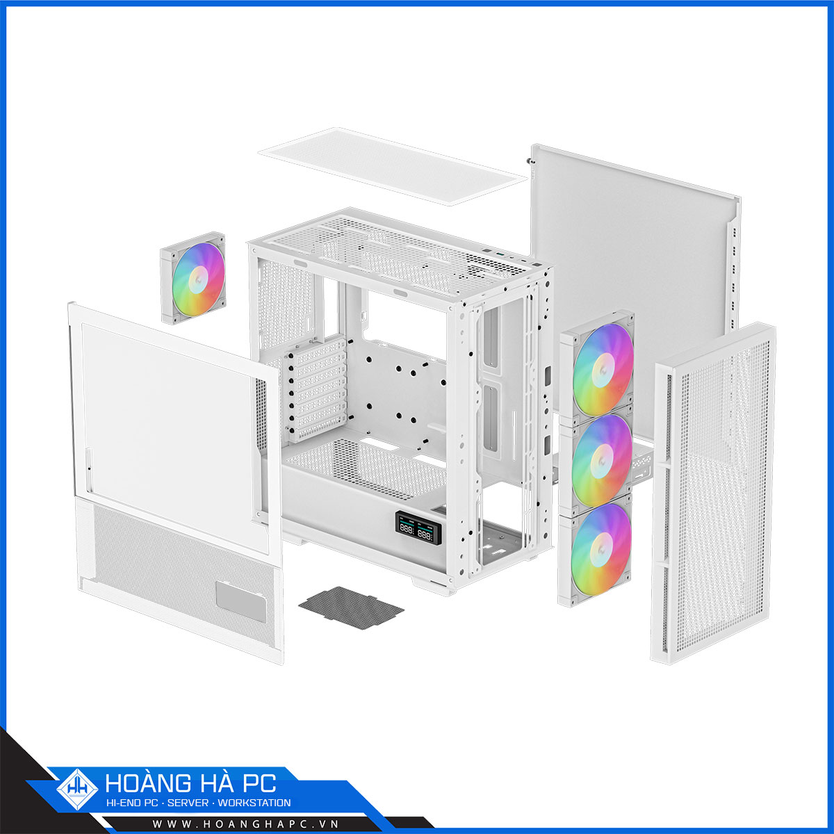 Vỏ case Deepcool CH560 DIGITAL WH White - 4 FAN ARGB-8