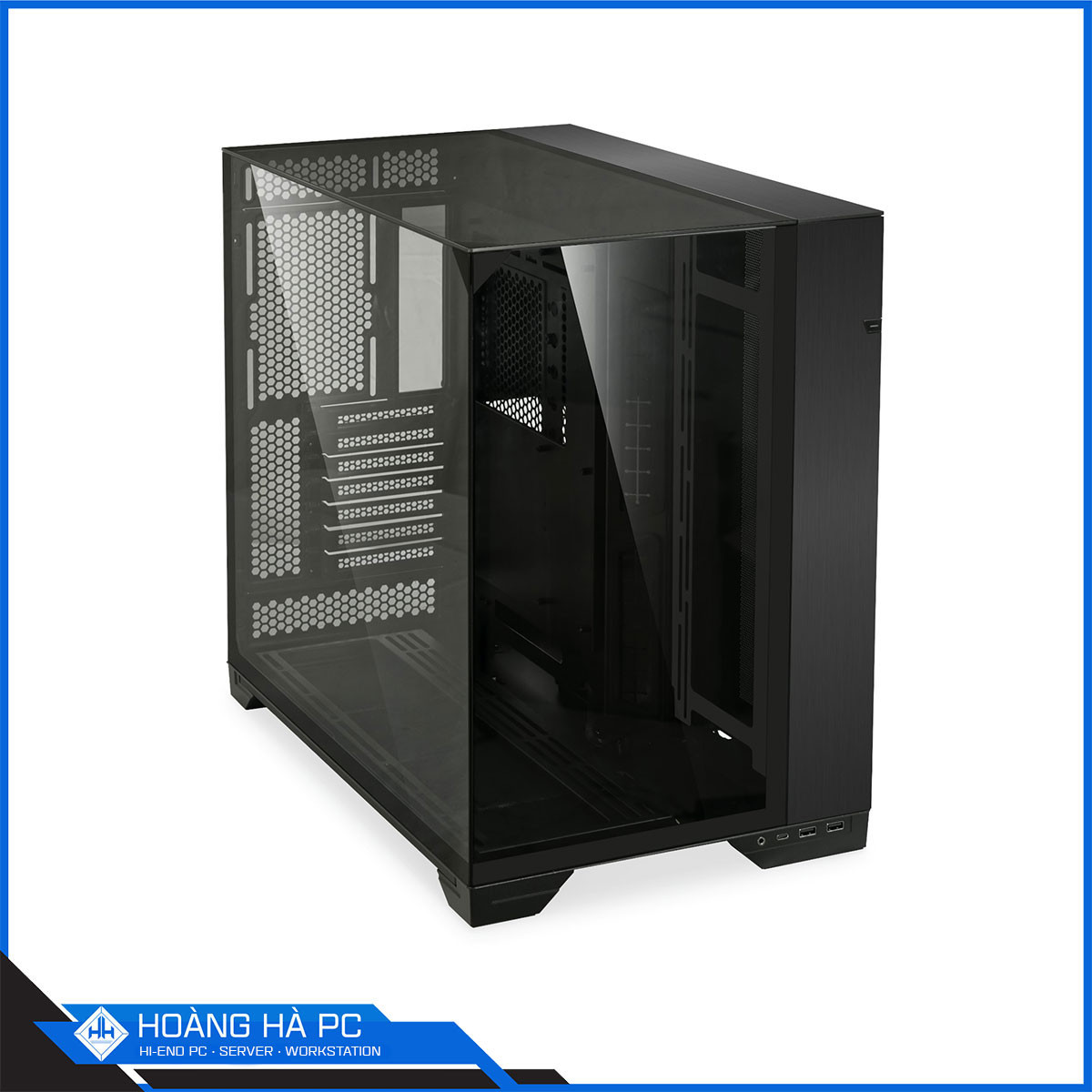 Vỏ case Lian Li O11 Vision Black - No Fan-2
