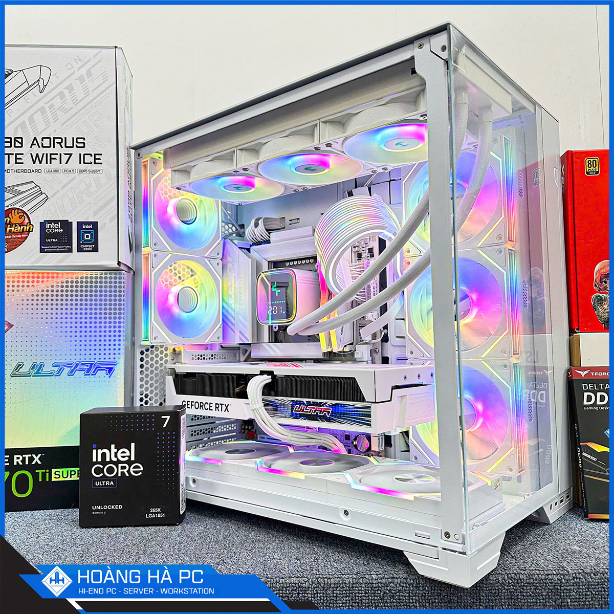 Vỏ case Lian Li O11 Vision White - No Fan-2
